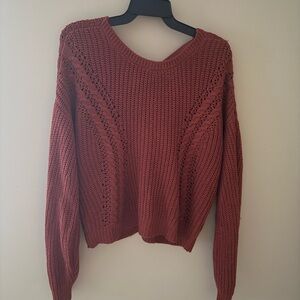 No Boundaries Brick Red Women's Knit Sweater - Size XXL (19)